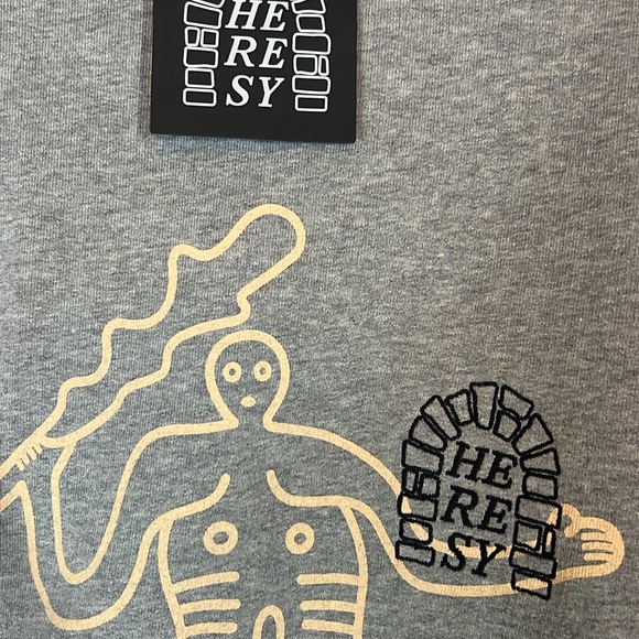 Heresy Men's Chalky Lad Sweat Gray Marl Size Medium - Picture 3 of 11